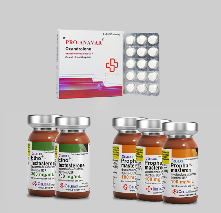 7 (1) Pack Prise de Masse Sèche - Beligas - Anavar - Test E - Mast P