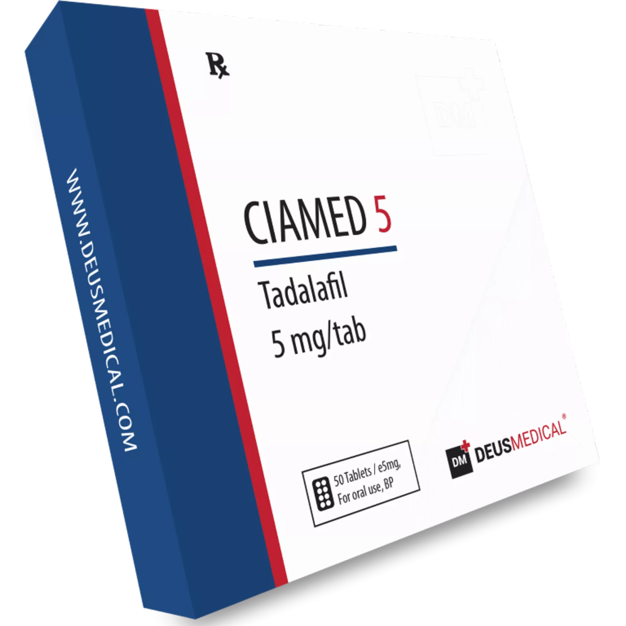 CIAMED5DP-2000x2000 Cialis - Deus Medical - 5mg - 50 Tabs