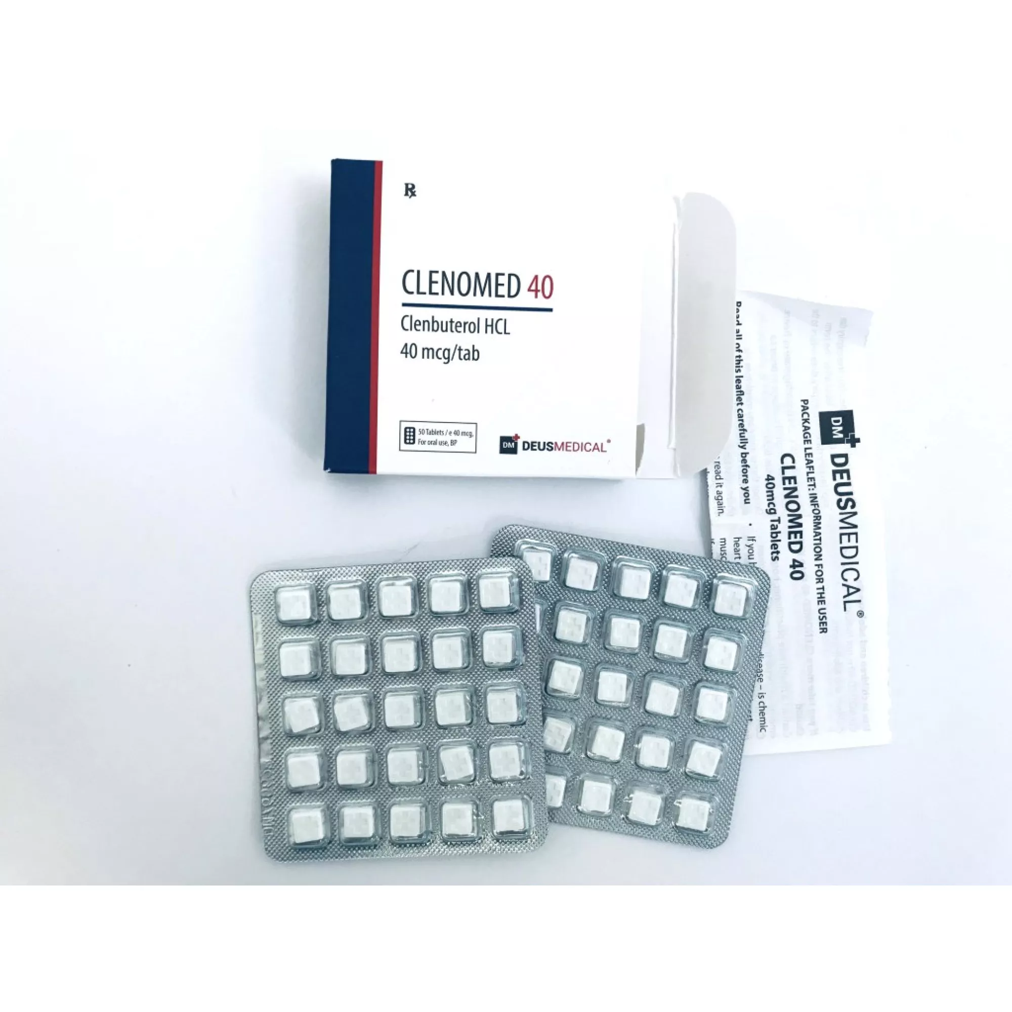 DEUS MEDICAL_CLENOMED 40_Clenbuterol_DEUSPOWER_STEROIDS_BUY-2000x2000w Clenbuterol – Deus Medical – 40mcg - 50 Tabs