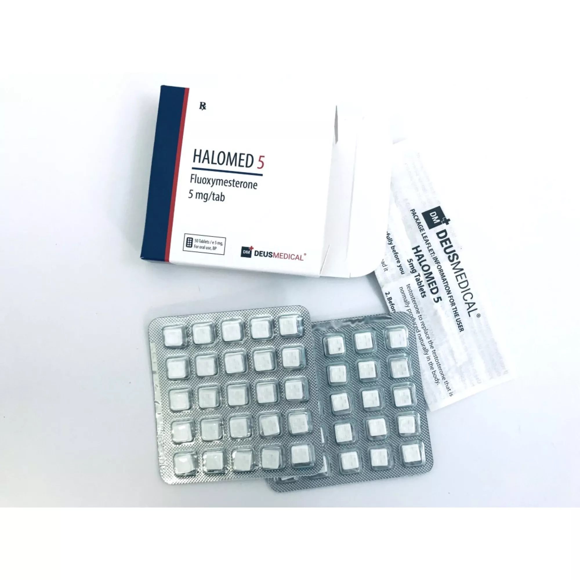 DEUS MEDICAL_HALOMED 5_Fluoxymesterone_DEUSPOWER_STEROIDS_BUY-2000x2000w Halotestin – Deus Medical – 5mg - 50 Tabs