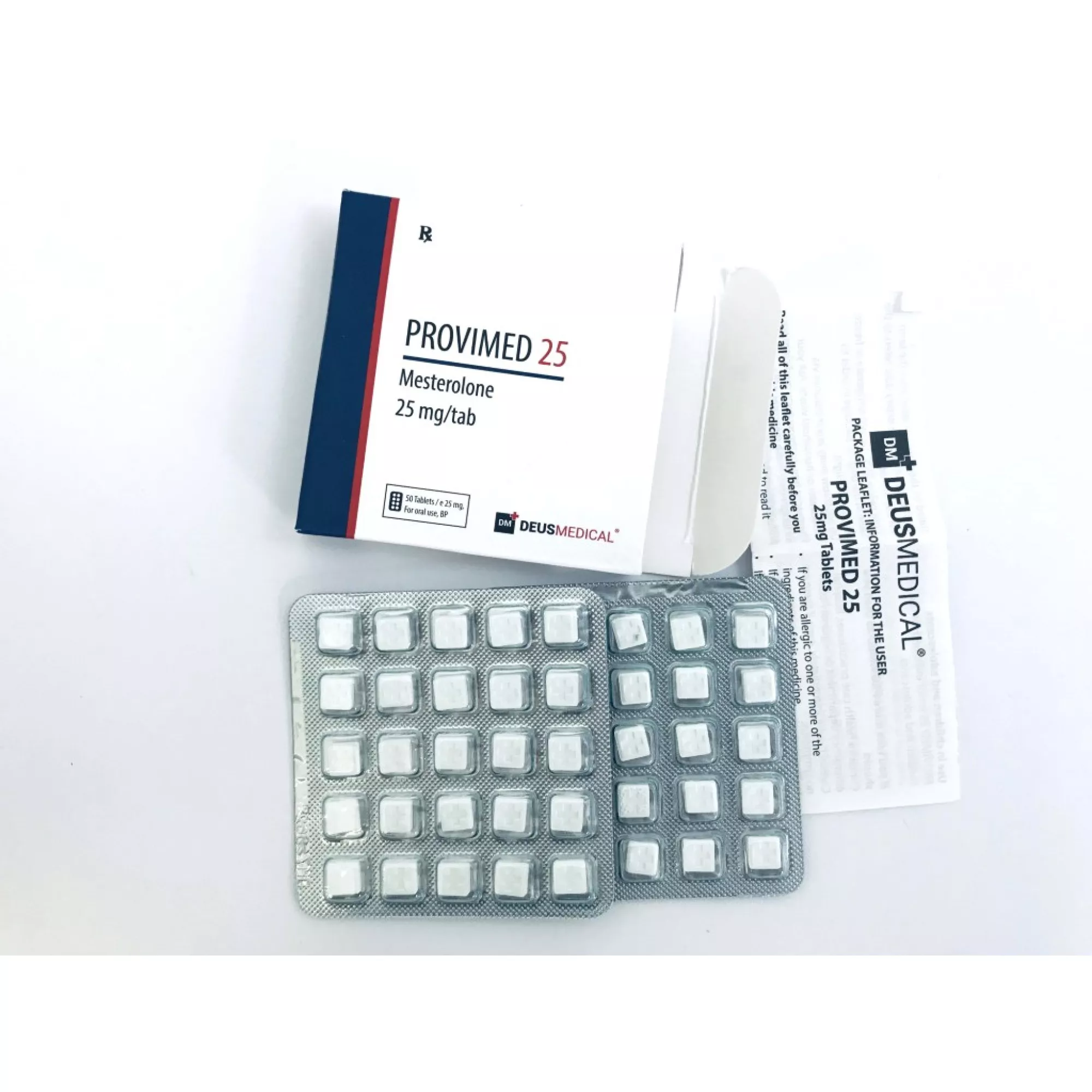 DEUS MEDICAL_PROVIMED 25_Mesterolone_DEUSPOWER_STEROIDS_BUY-2000x2000w Proviron – Deus Medical – 25mg - 50 Tabs