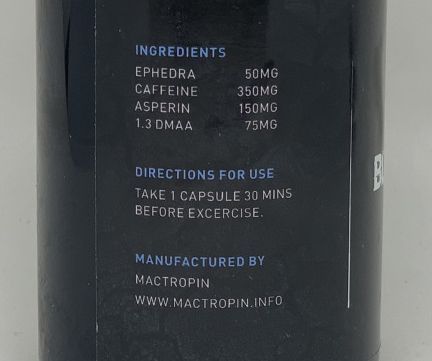blackburner3-mactropin Black Burn - Mactropin - 25mg - 60 Tabs