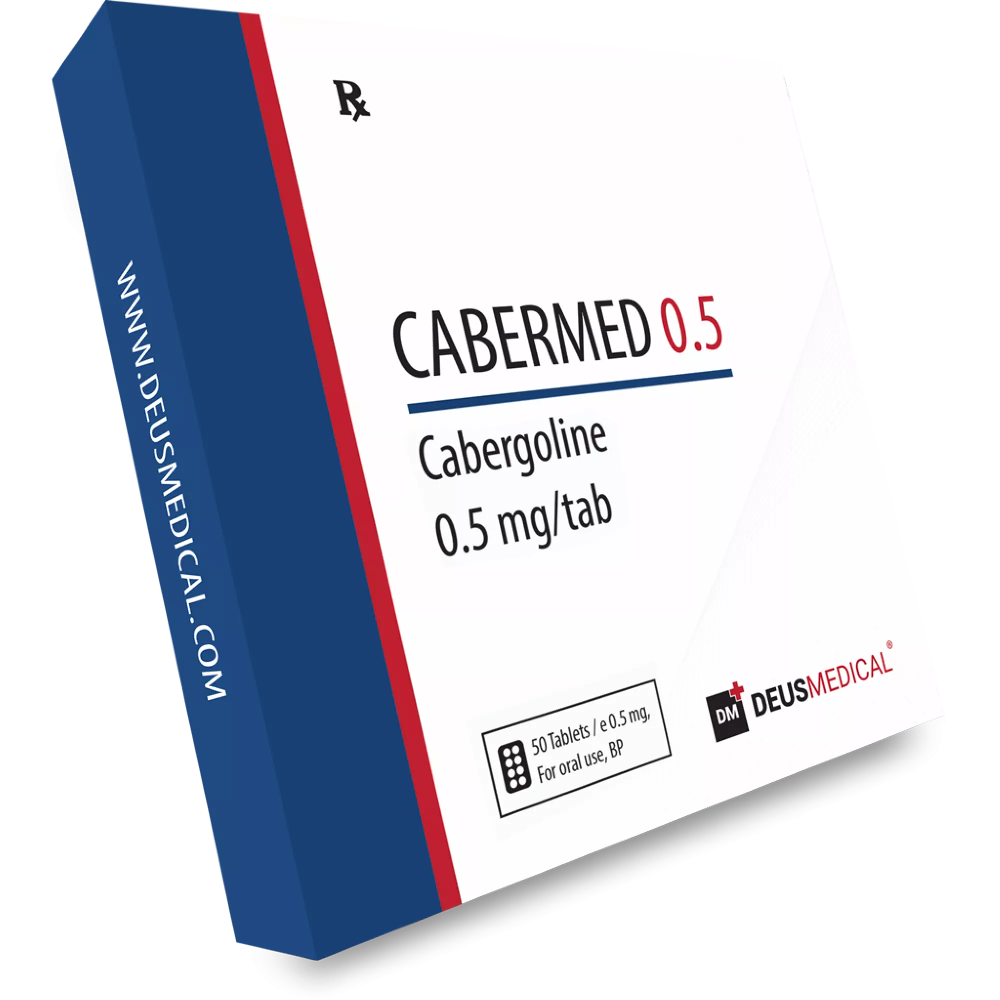 cabermed_05_DP-2000x2000 Cabergoline – Deus Medical – 0.5mg - 50 Tabs